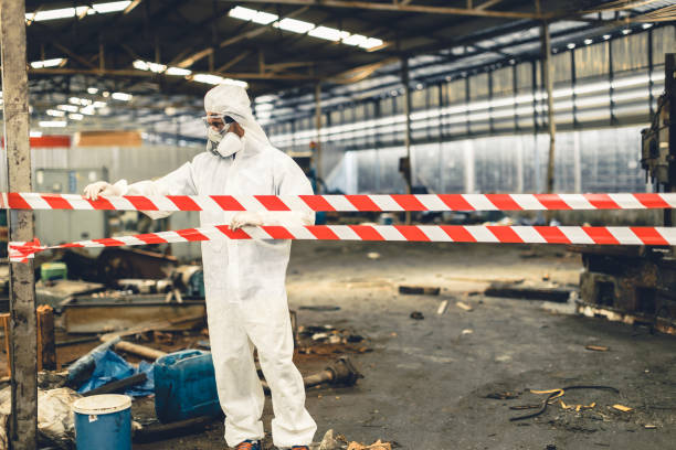 Professional Sewage Cleanup technician working in Denair, CA